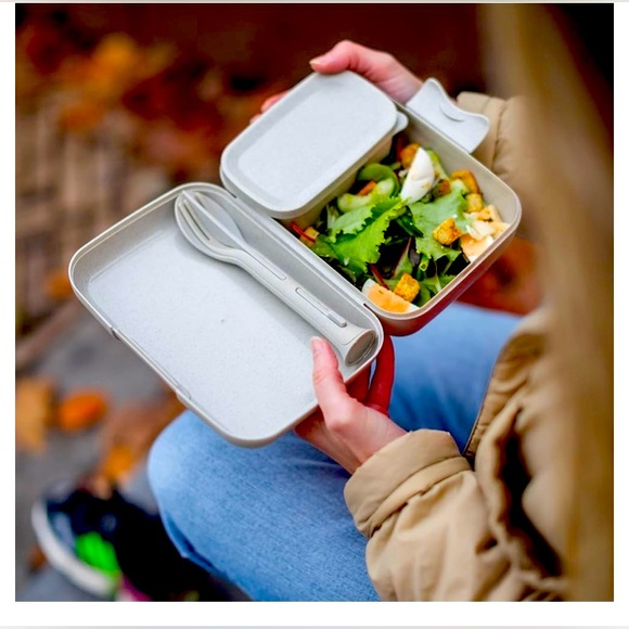 NEW- Koziol Box, Lunch to go, Cutlery Set of Three, Nature Desert Sand color - Picture 2 of 9